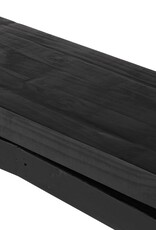 Matthes Large Console Table in Aged Black Pine 94"