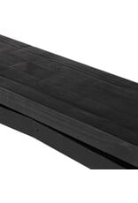 Matthes Large Console Table in Aged Black Pine 94"