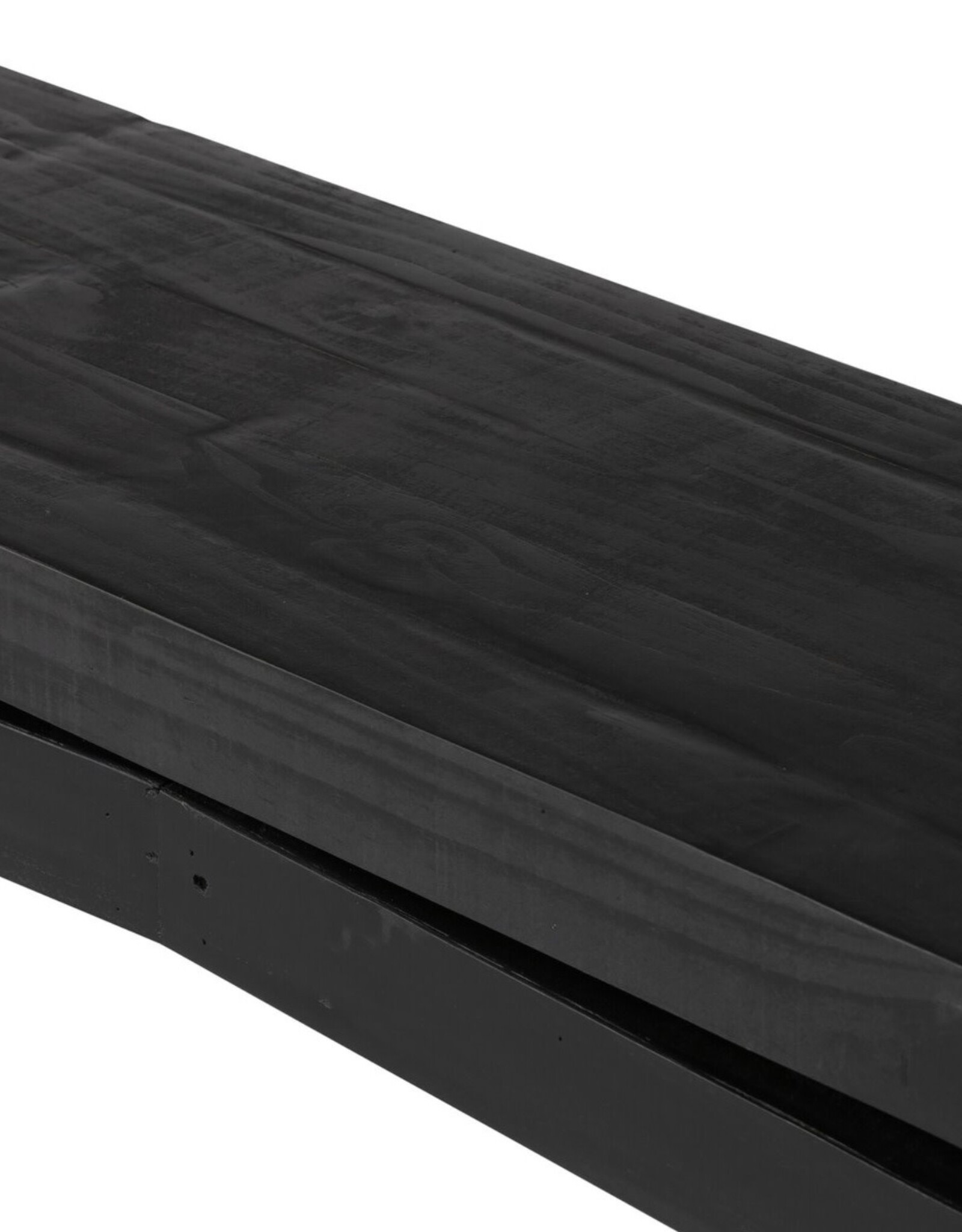 Matthes Large Console Table in Aged Black Pine 94"