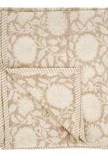 Maeve Block Print Tablecloth Sand, 104X60"