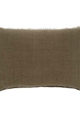 Lina Linen Pillow, Mink 16x24