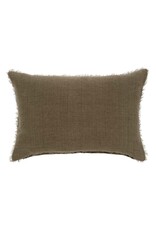 Lina Linen Pillow, Mink 16x24