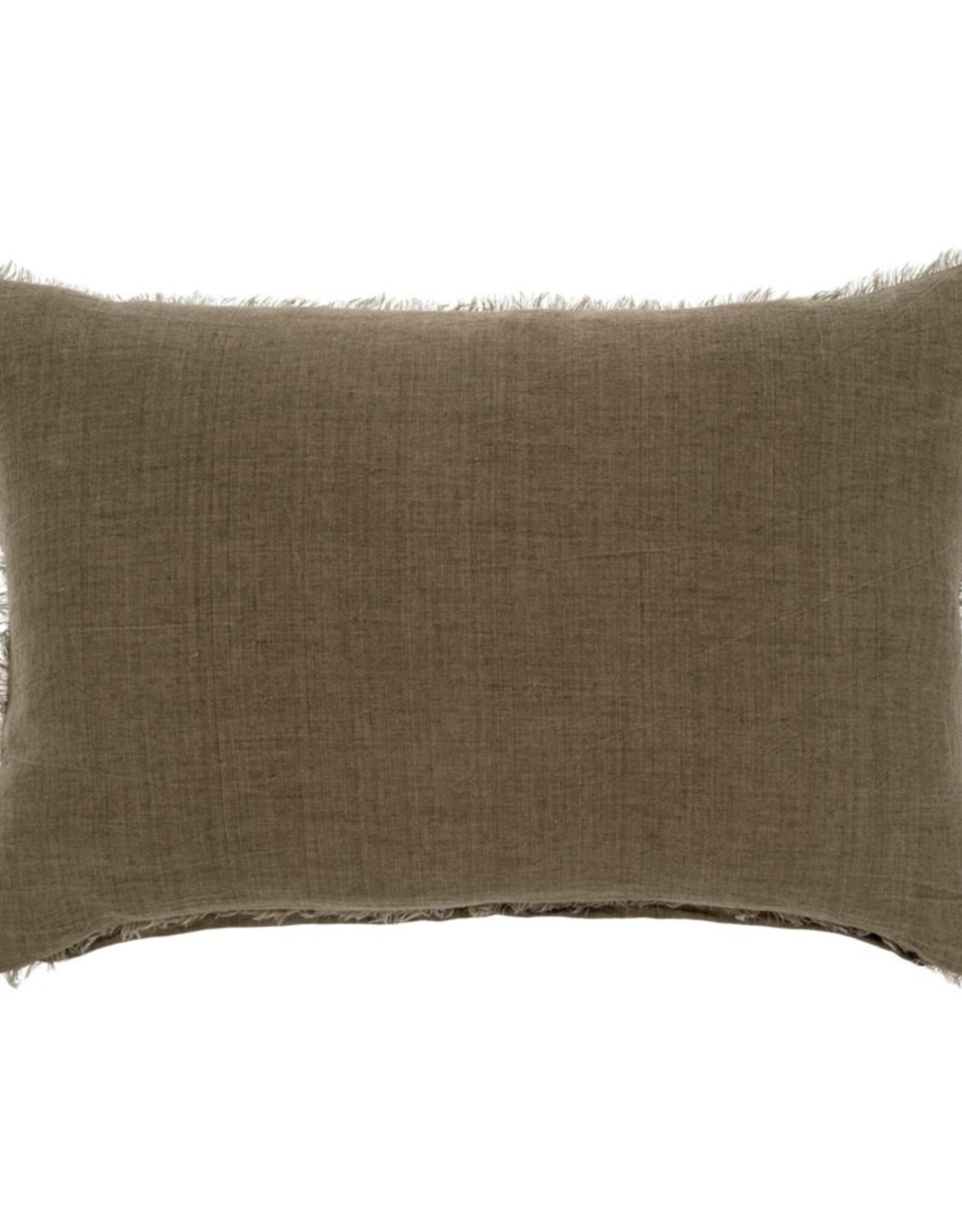 Lina Linen Pillow, Mink 16x24