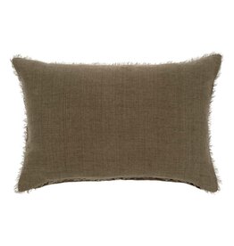 Lina Linen Pillow, Mink 16x24