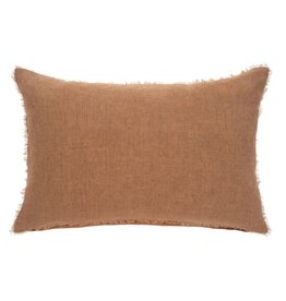 Lina Linen Pillow, Terracotta 16x24