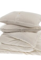 Lina Linen King Duvet Set, Ivory