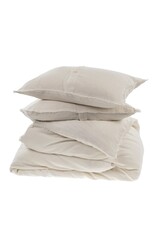 Lina Linen King Duvet Set, Ivory
