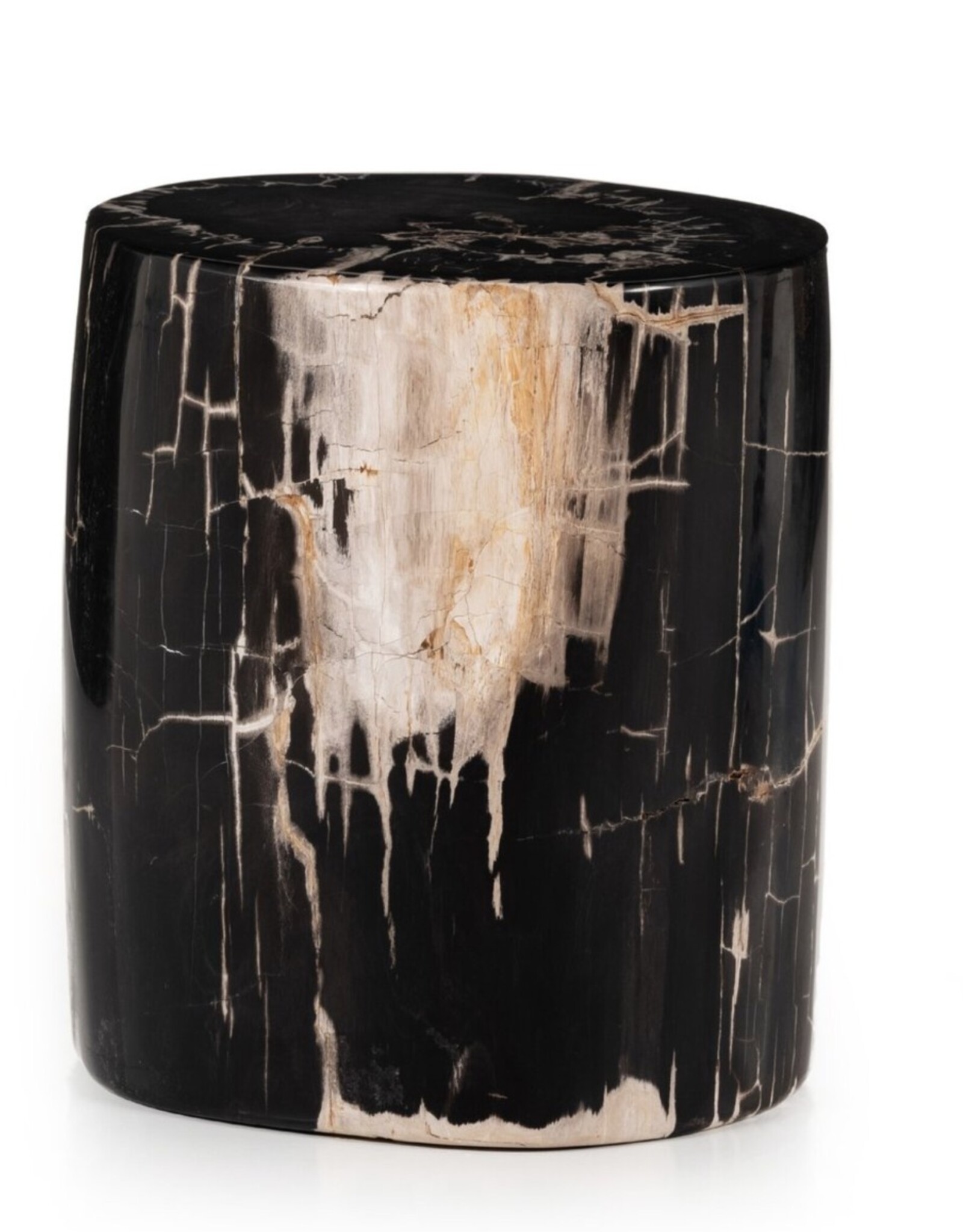 Kos End Table in Dark Petrified Wood