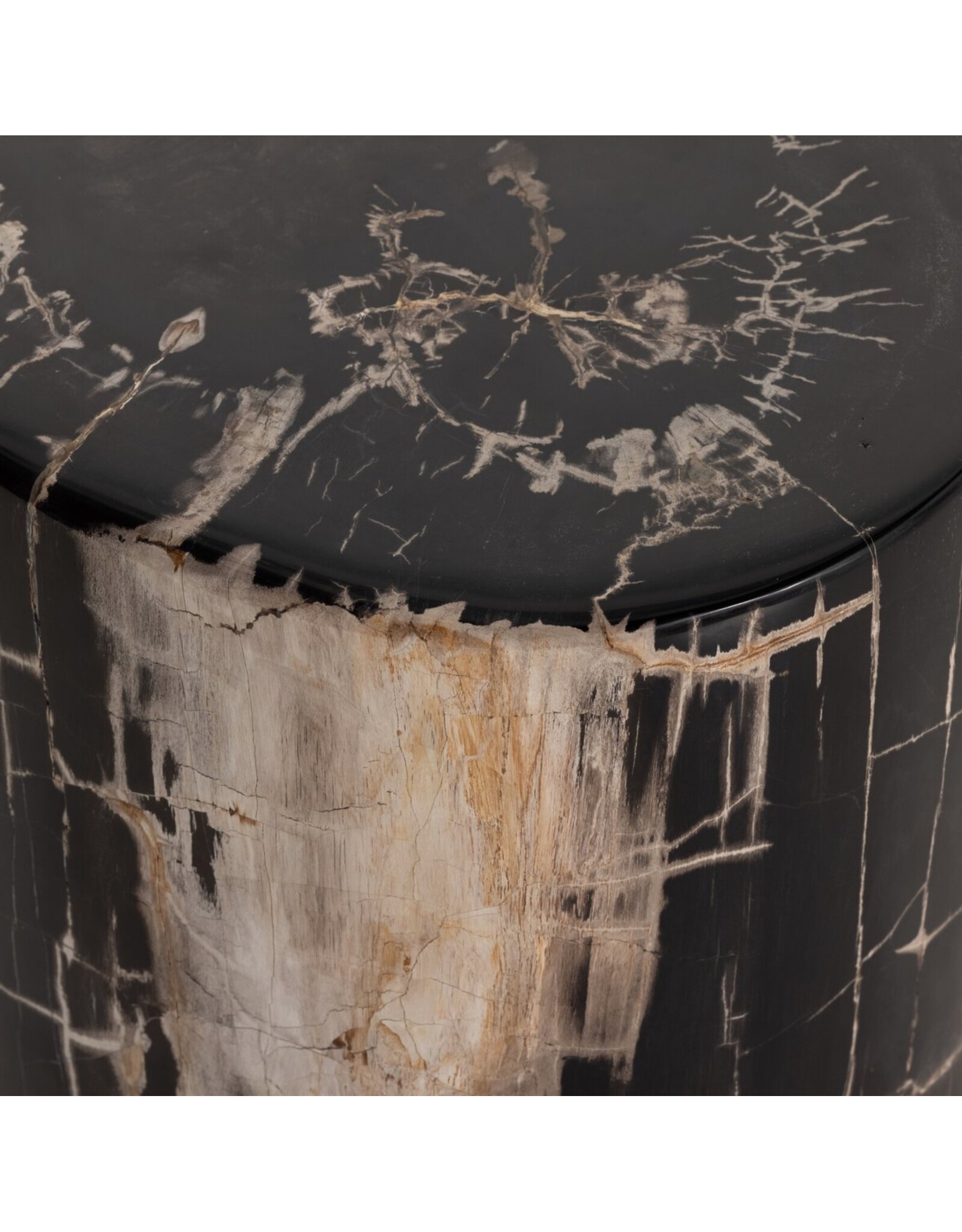Kos End Table in Dark Petrified Wood