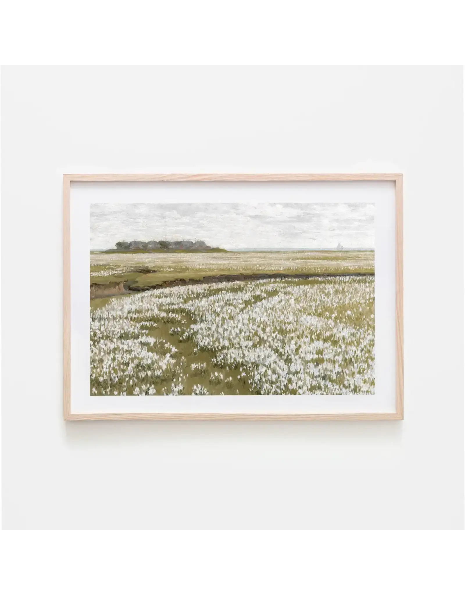 Flower Fields Vintage Art Print