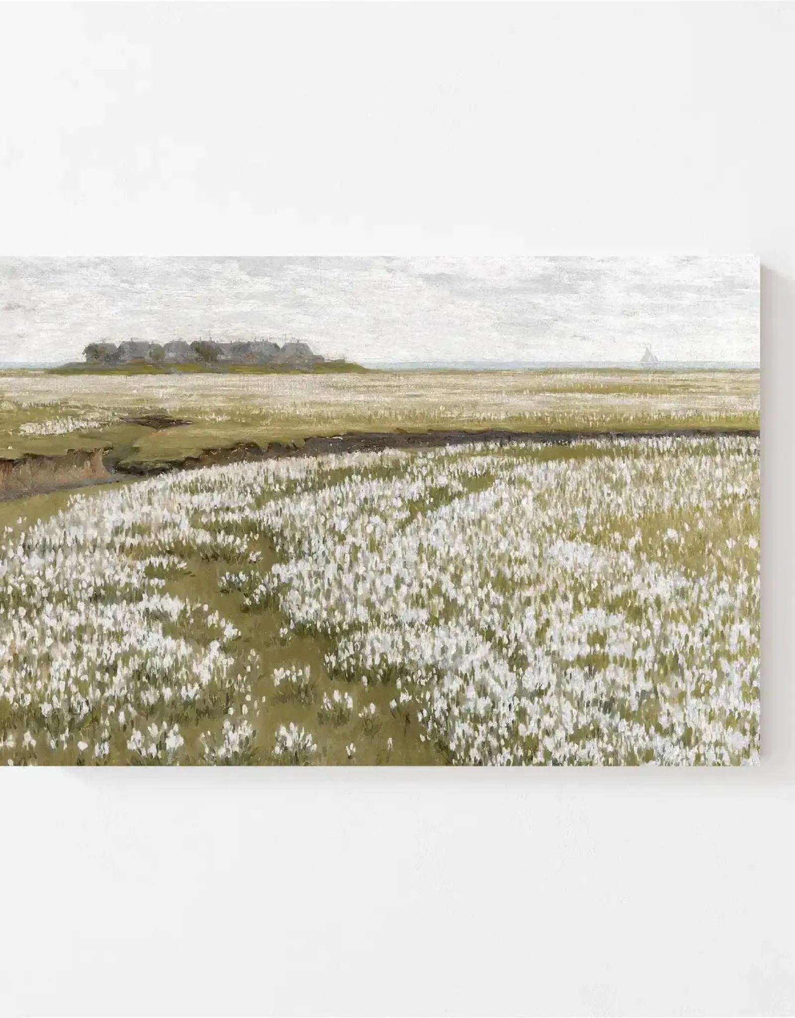 Flower Fields Vintage Art Print