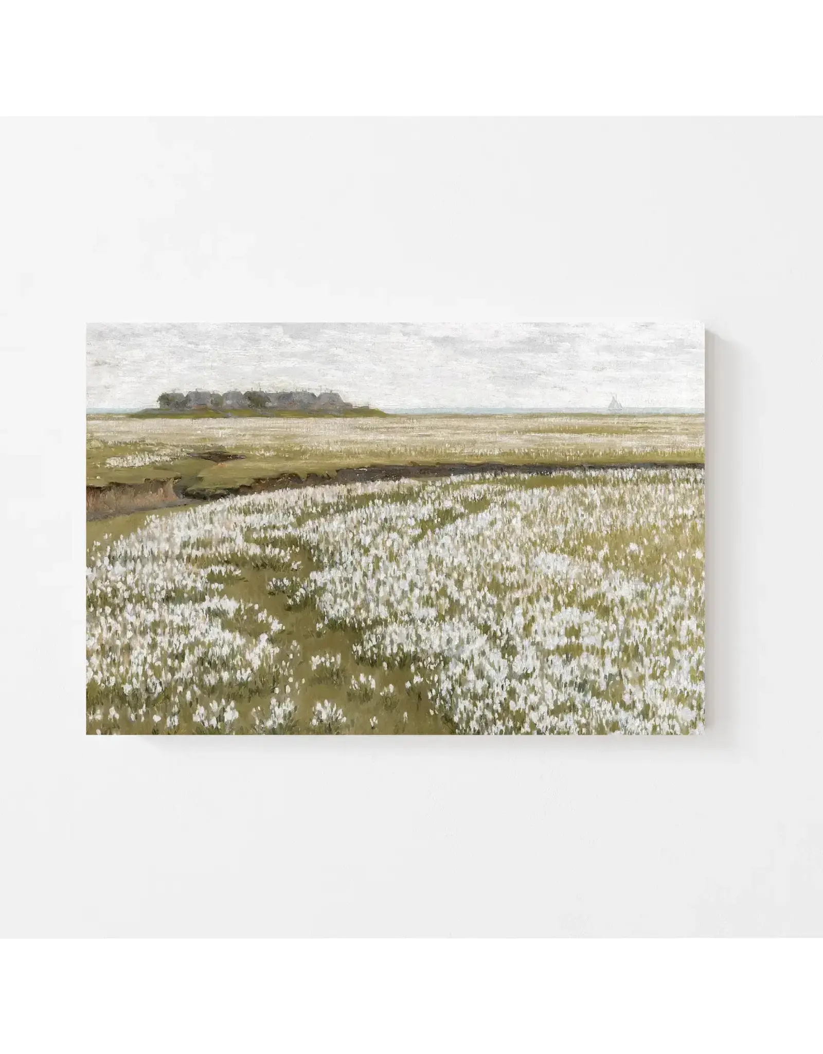 Flower Fields Vintage Art Print