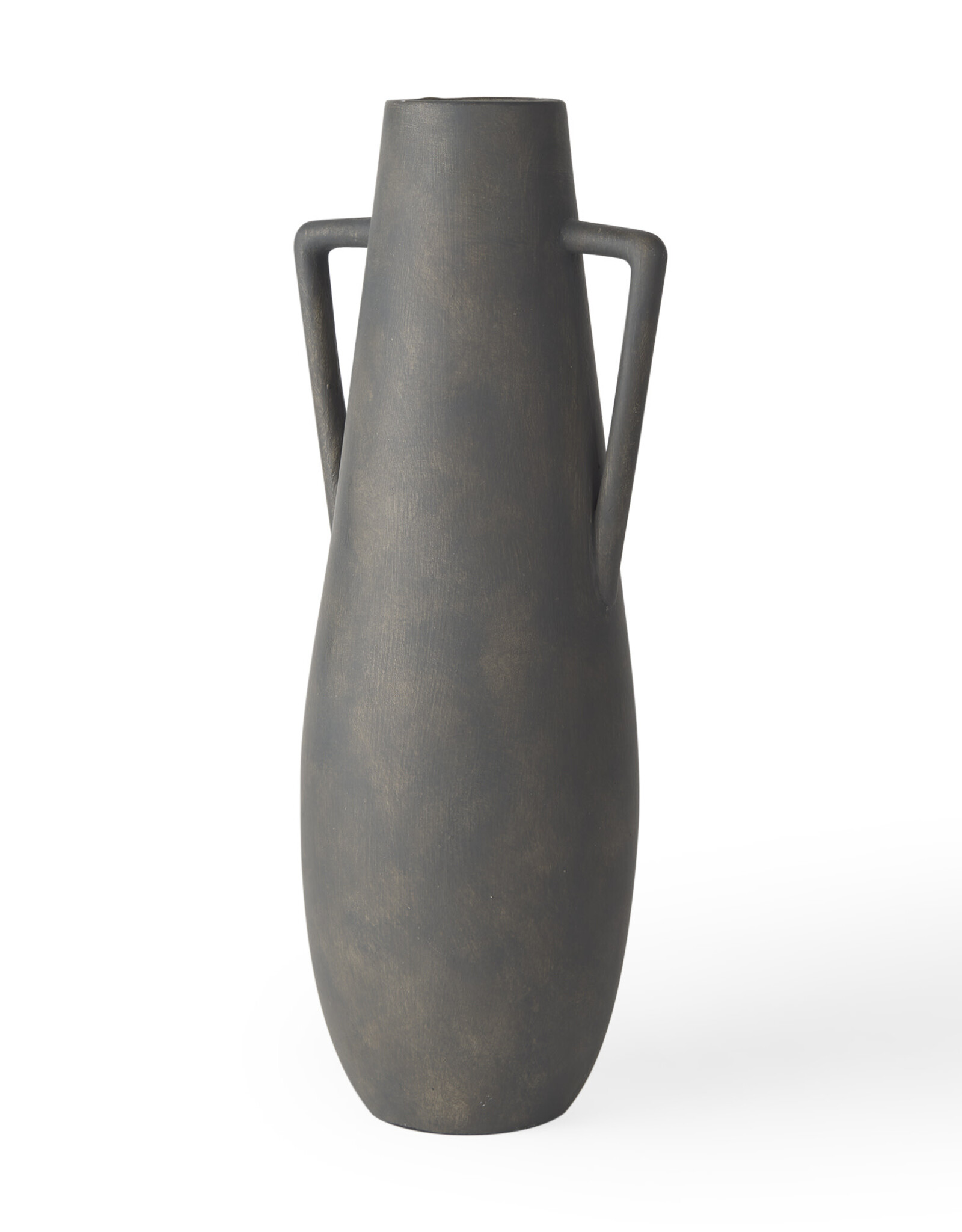 Kilian Tall Matte Brown-Gray Double Ear Vase