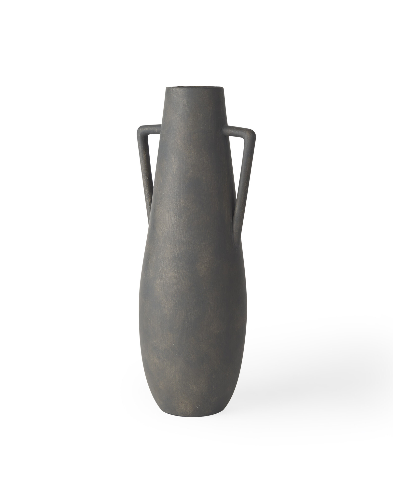 Kilian Tall Matte Brown-Gray Double Ear Vase