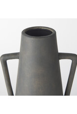 Kilian Tall Matte Brown-Gray Double Ear Vase