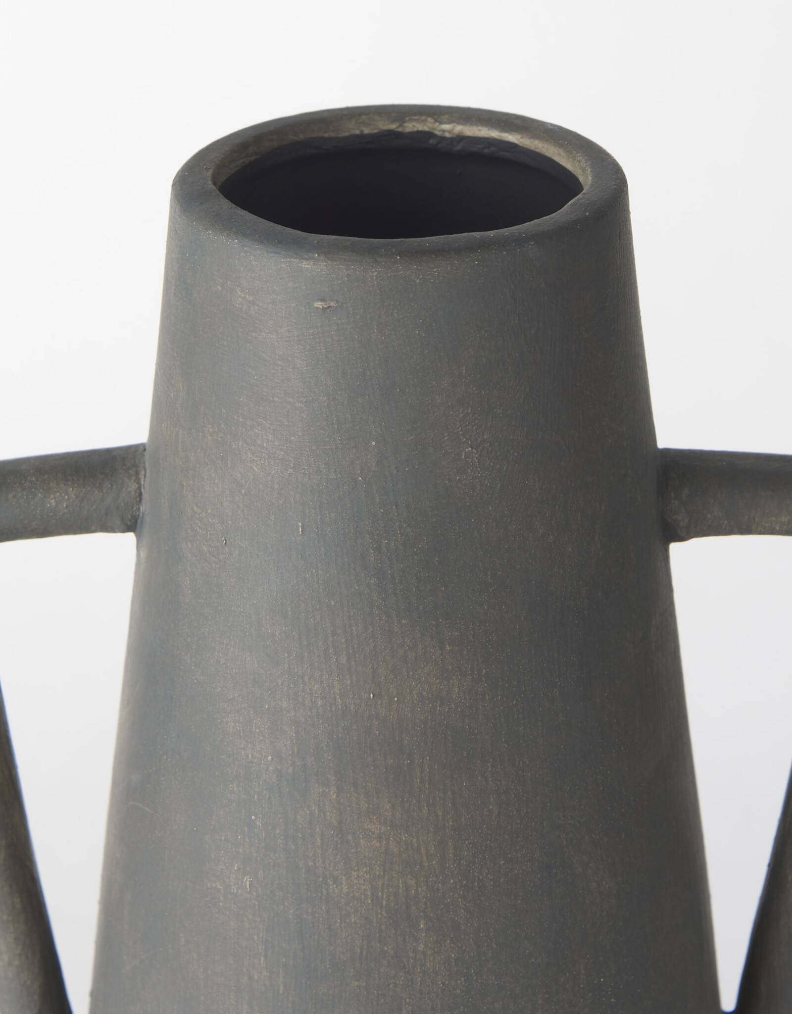 Kilian Tall Matte Brown-Gray Double Ear Vase