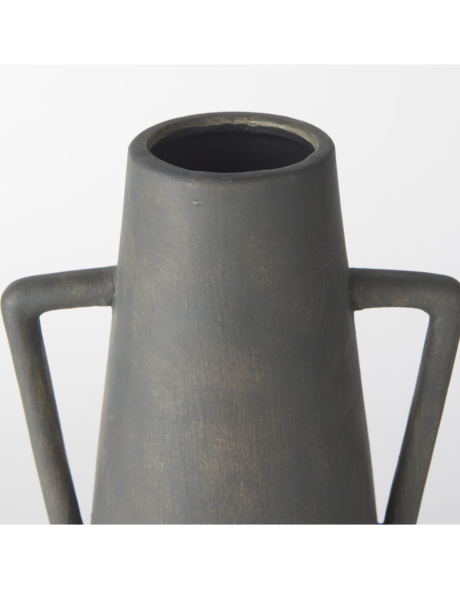 Kilian Tall Matte Brown-Gray Double Ear Vase