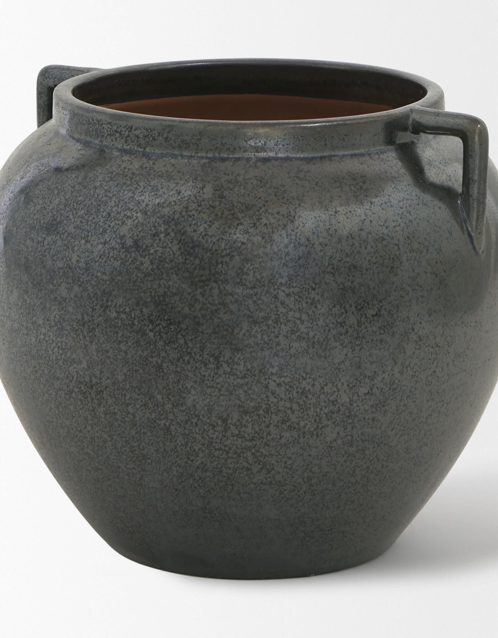 Kora Short Dark Metallic Double Ear Vase