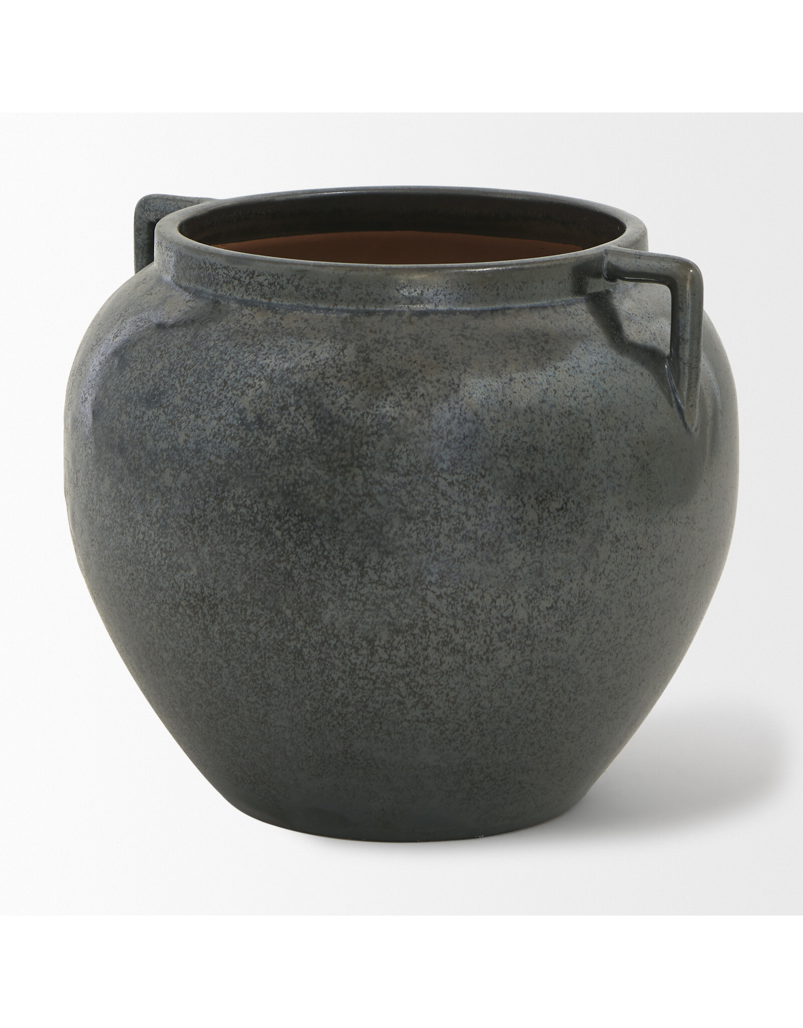 Kora Short Dark Metallic Double Ear Vase