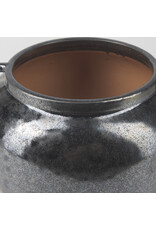 Kora Short Dark Metallic Double Ear Vase