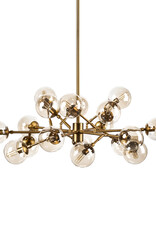 Rudyard Glass Globe and Gold Metal Chandelier