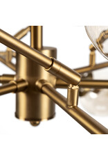 Rudyard Glass Globe and Gold Metal Chandelier