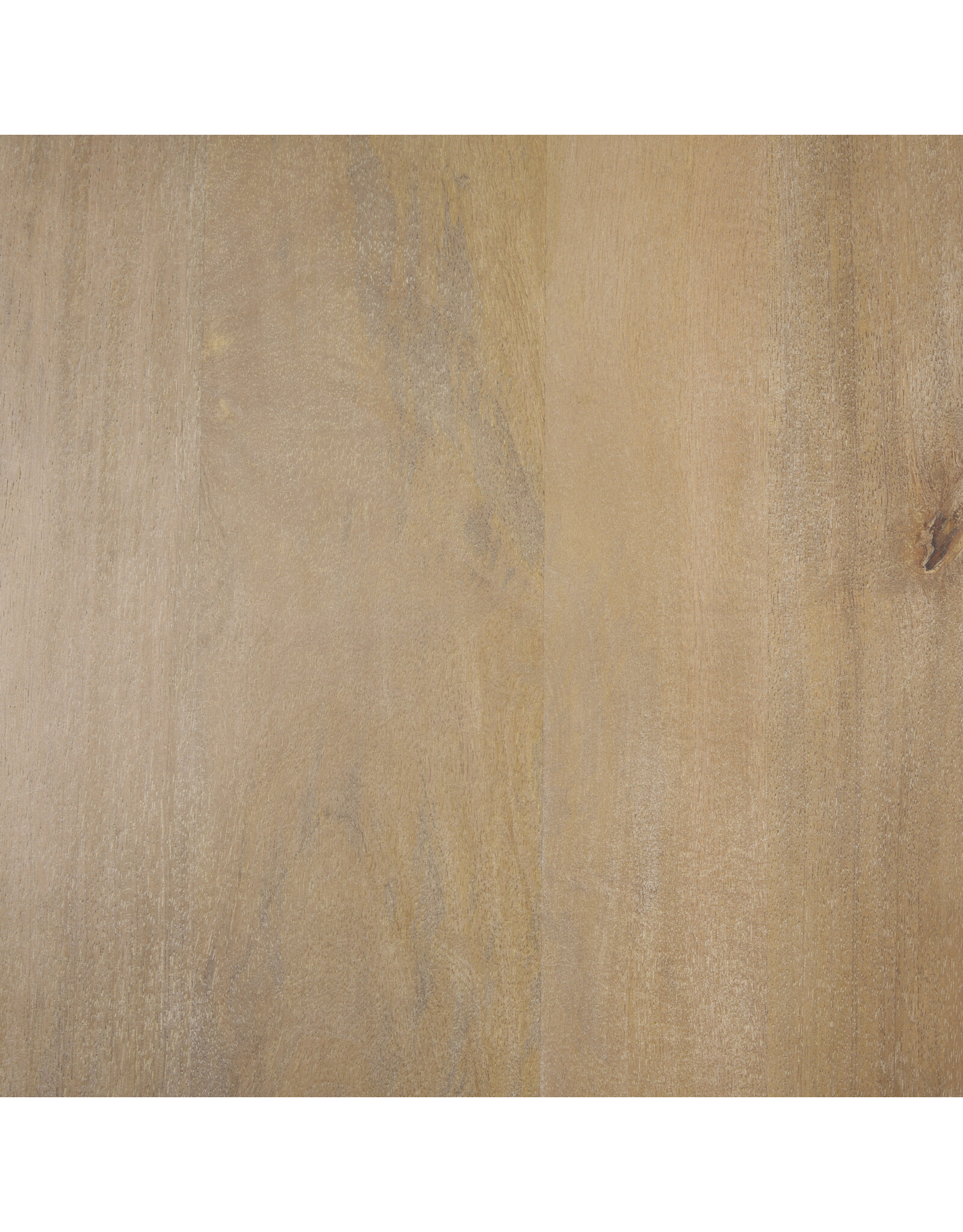 Terra Light Brown Wood Round Fluted Dining Table