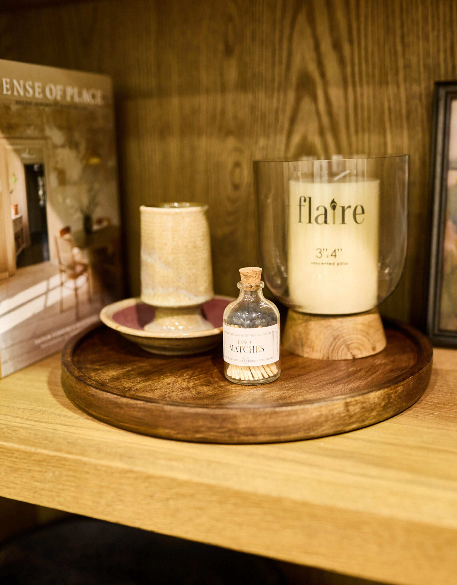 Heritage Round Tray, Stained Mango