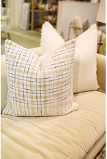 Chris Loves Julia × Loloi Beige/Black Pillow, 22x22