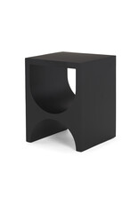Sobi Matte Black Square Metal Side Table
