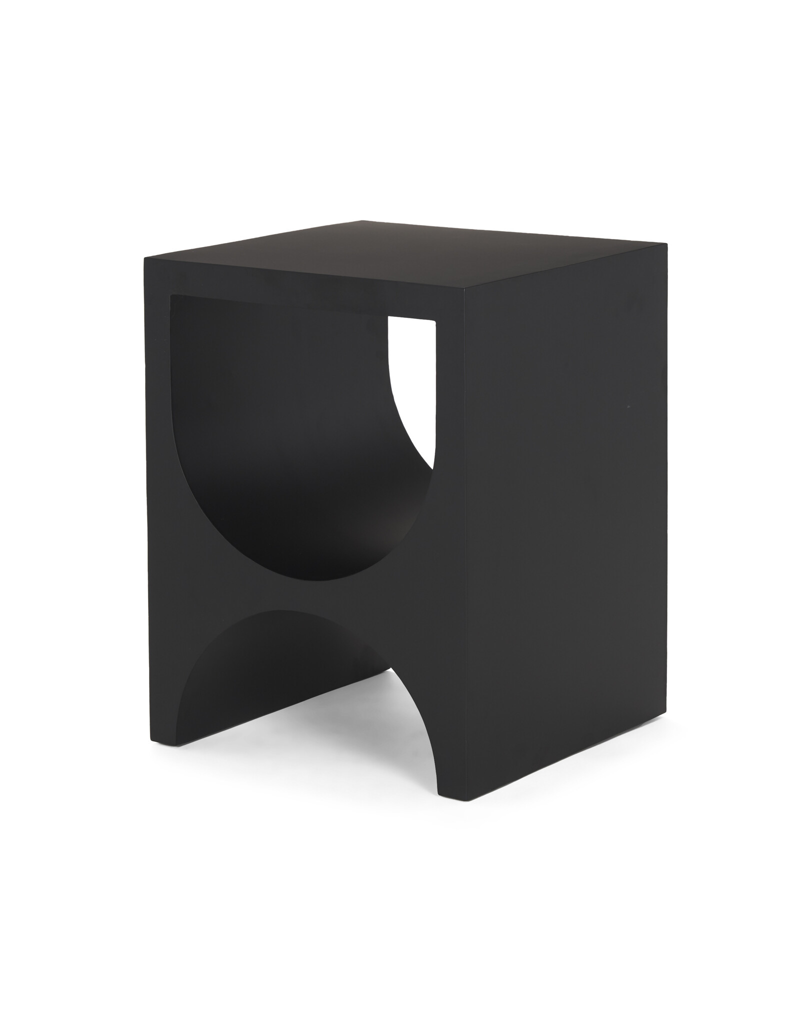 Sobi Matte Black Square Metal Side Table