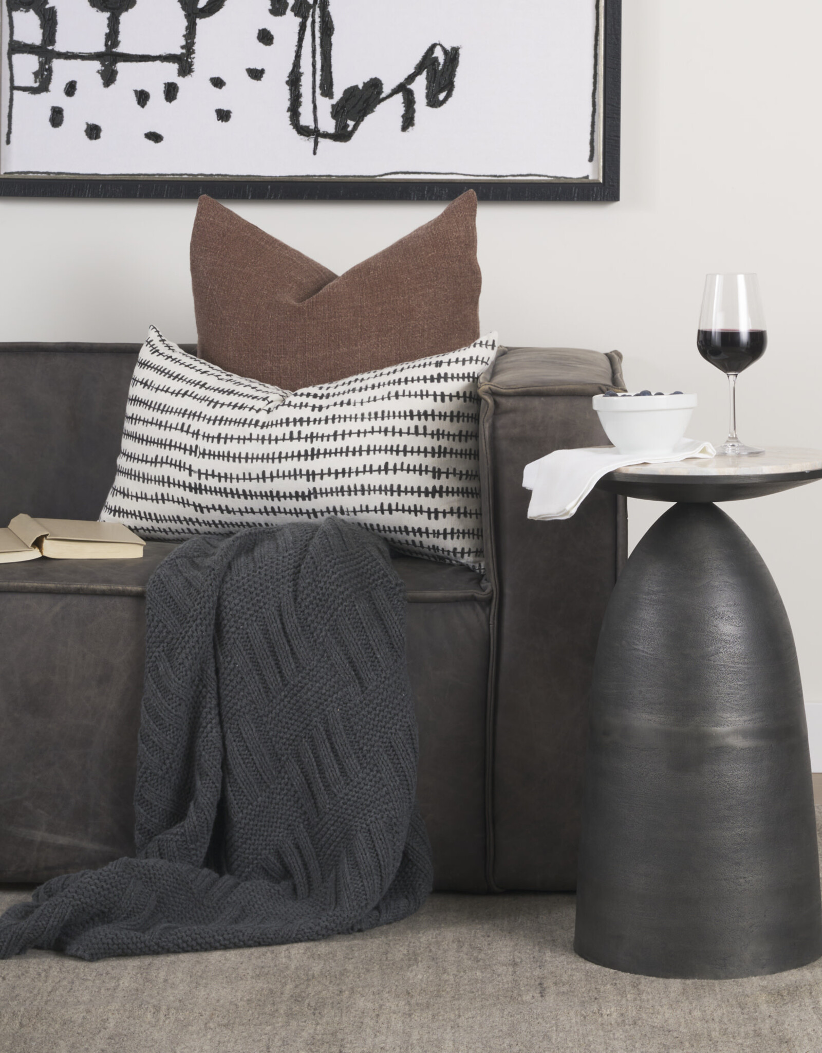 Russo Gunmetal Accent Table
