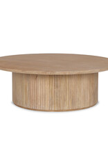 Terra Light Brown Wood Round Coffee Table, Terra 48Lx15H