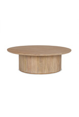 Terra Light Brown Wood Round Coffee Table, Terra 48Lx15H