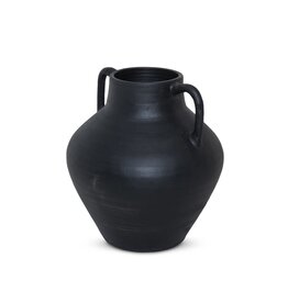 Atrani Vessel, Aged Black Terracotta