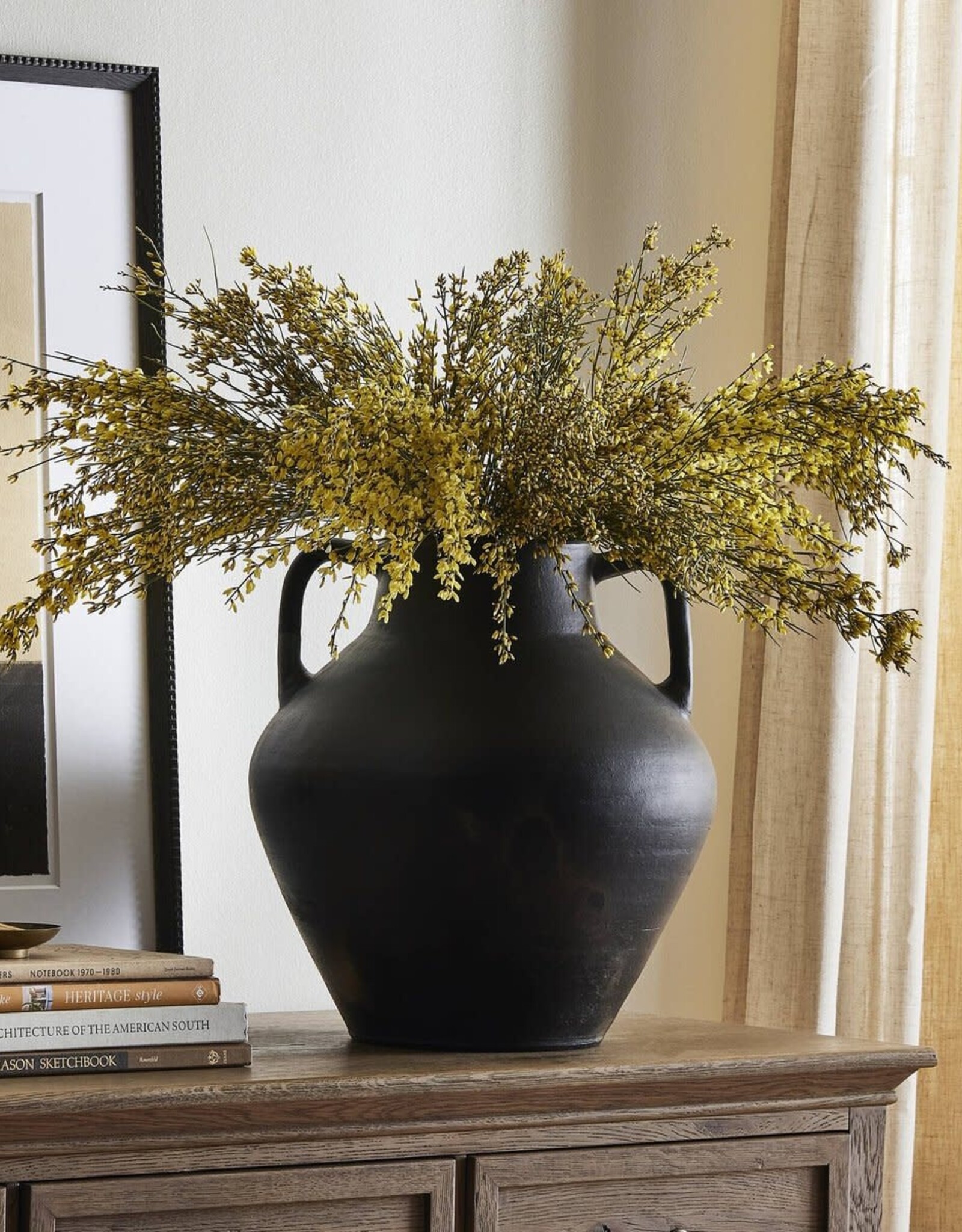 Atrani Vessel, Aged Black Terracotta