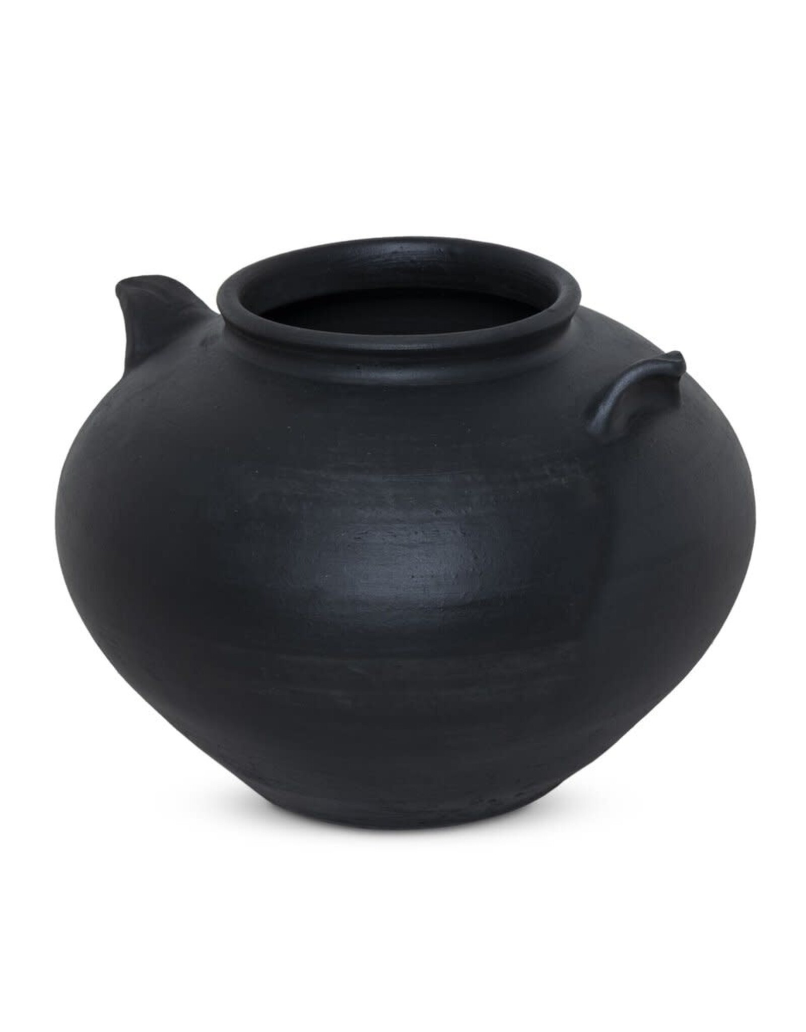 Civita Vase, Aged Black Terracotta