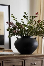 Civita Vase, Aged Black Terracotta