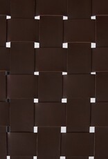Clarissa Woven Brown Leather Counter Stool
