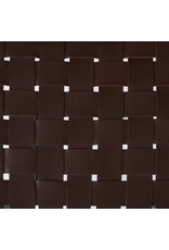 Clarissa Woven Brown Leather Counter Stool