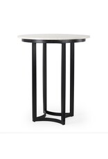 Tanner Marble & Matte Black Bistro Table