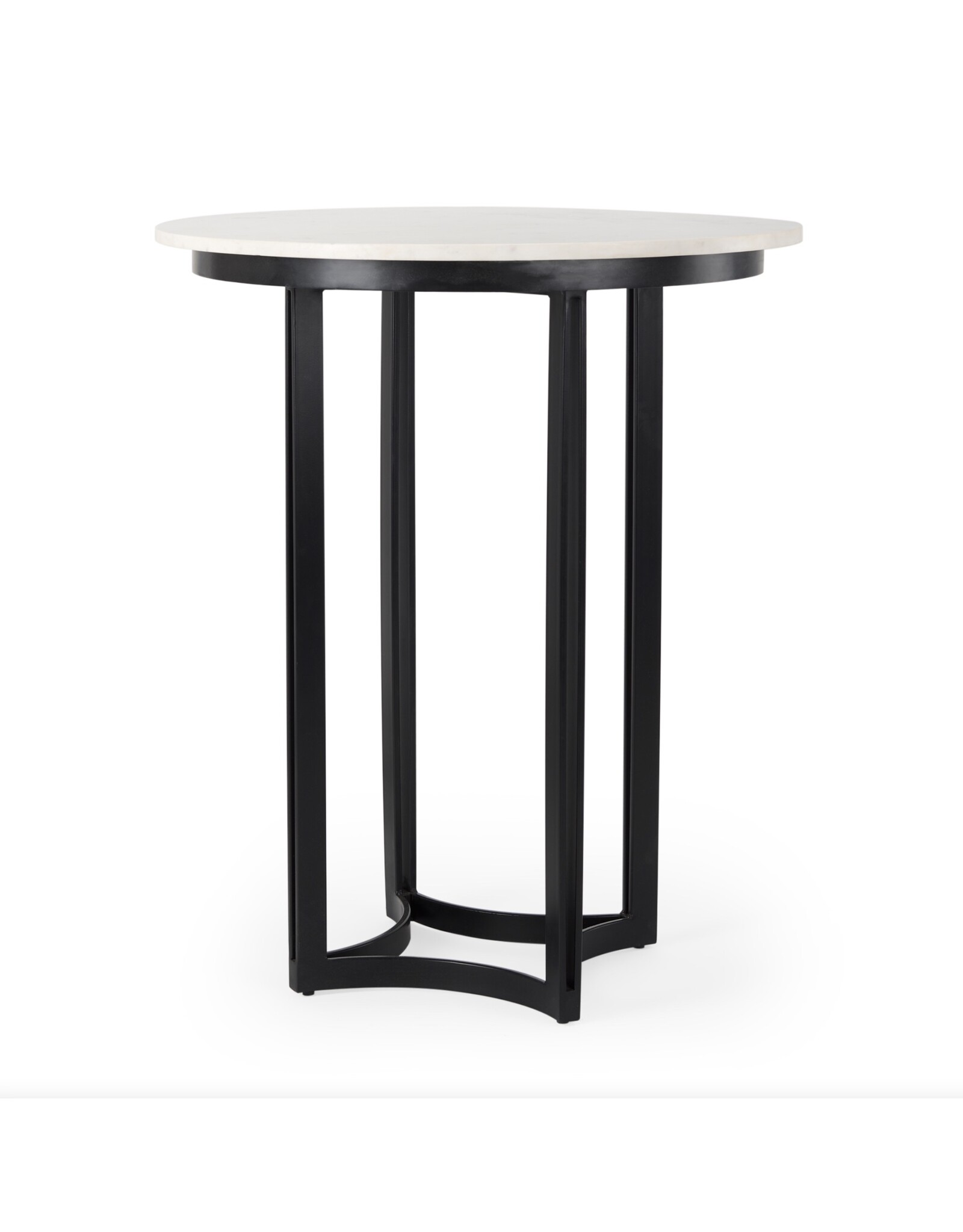 Tanner Marble & Matte Black Bistro Table