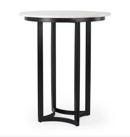 Tanner Marble & Matte Black Bistro Table