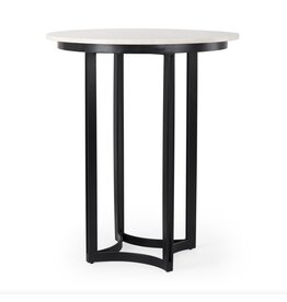 Tanner Marble & Matte Black Bistro Table