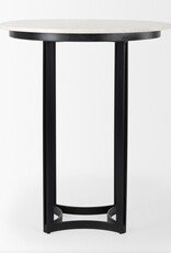Tanner Marble & Matte Black Bistro Table