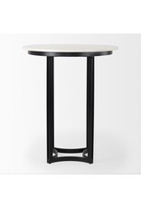 Tanner Marble & Matte Black Bistro Table