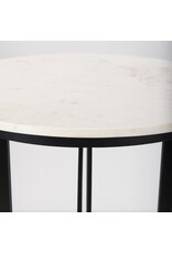 Tanner Marble & Matte Black Bistro Table