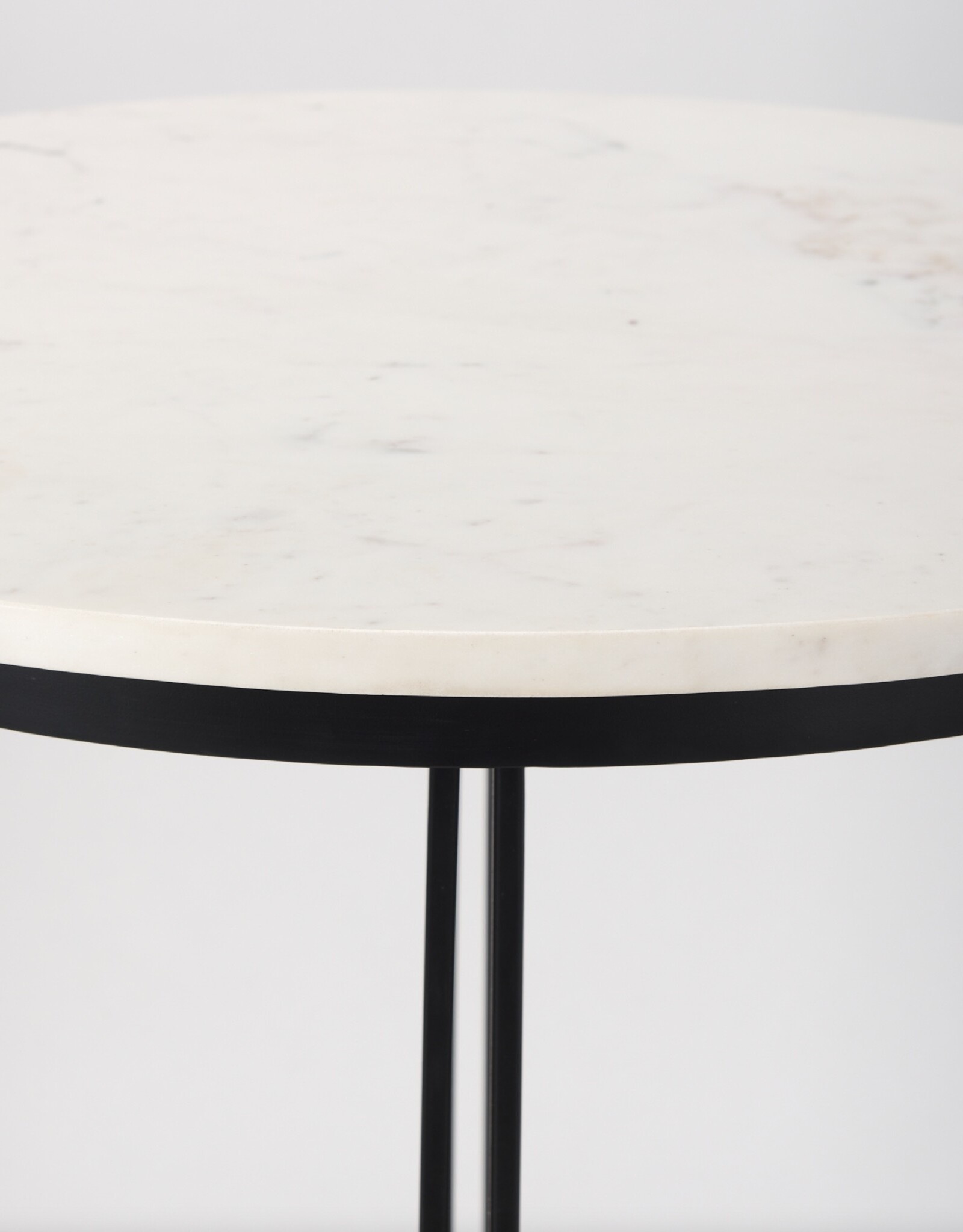 Tanner Marble & Matte Black Bistro Table