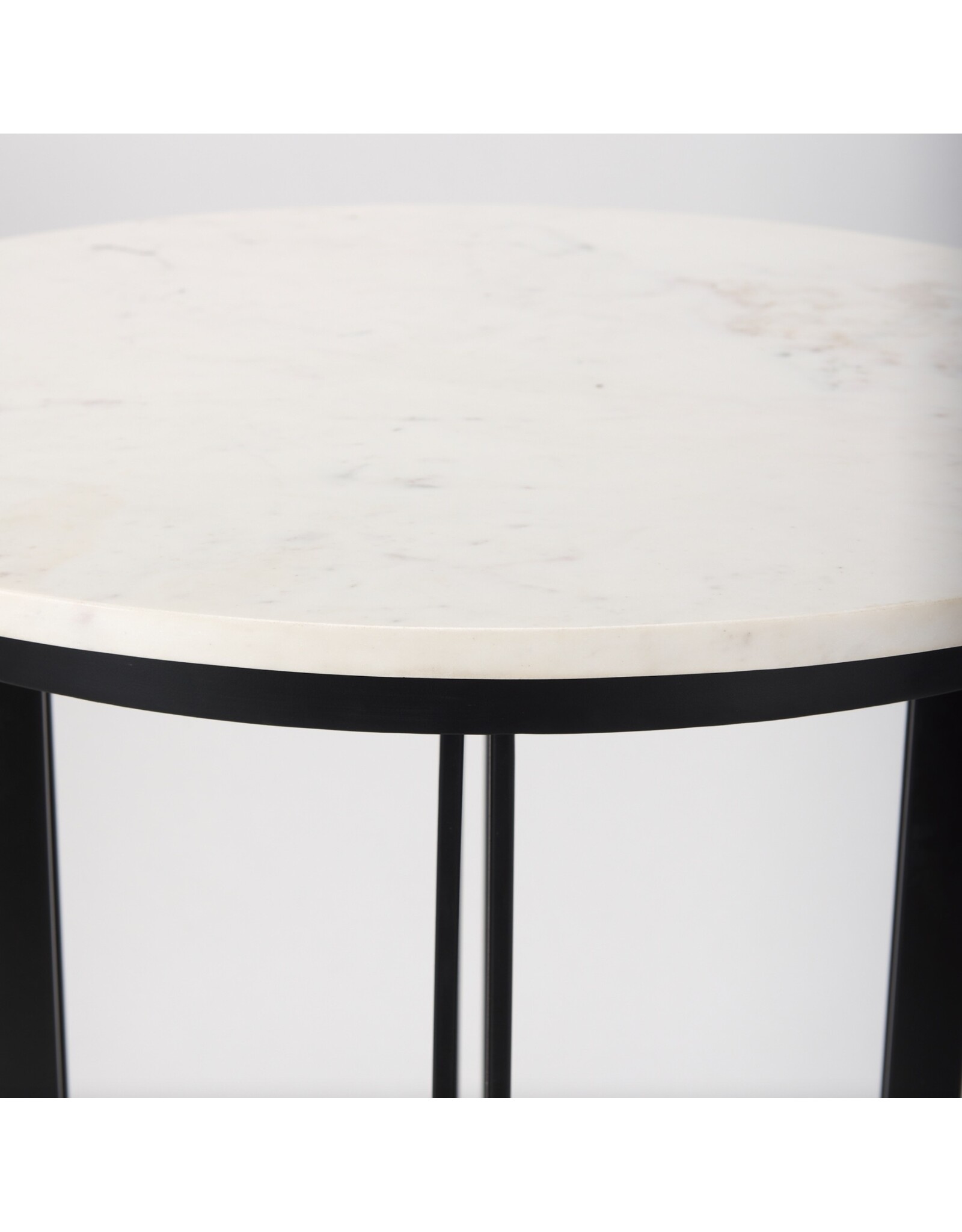 Tanner Marble & Matte Black Bistro Table