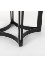 Tanner Marble & Matte Black Bistro Table